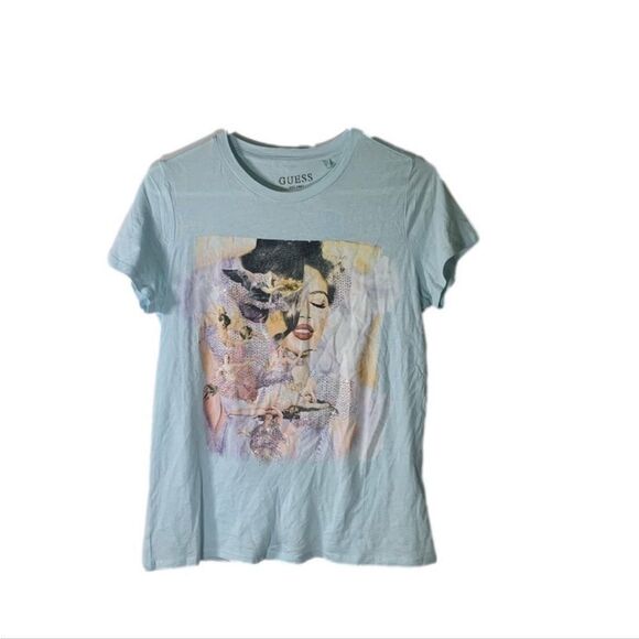 Guess XS Light‎ Blue T Shirt - Picture 2 of 6